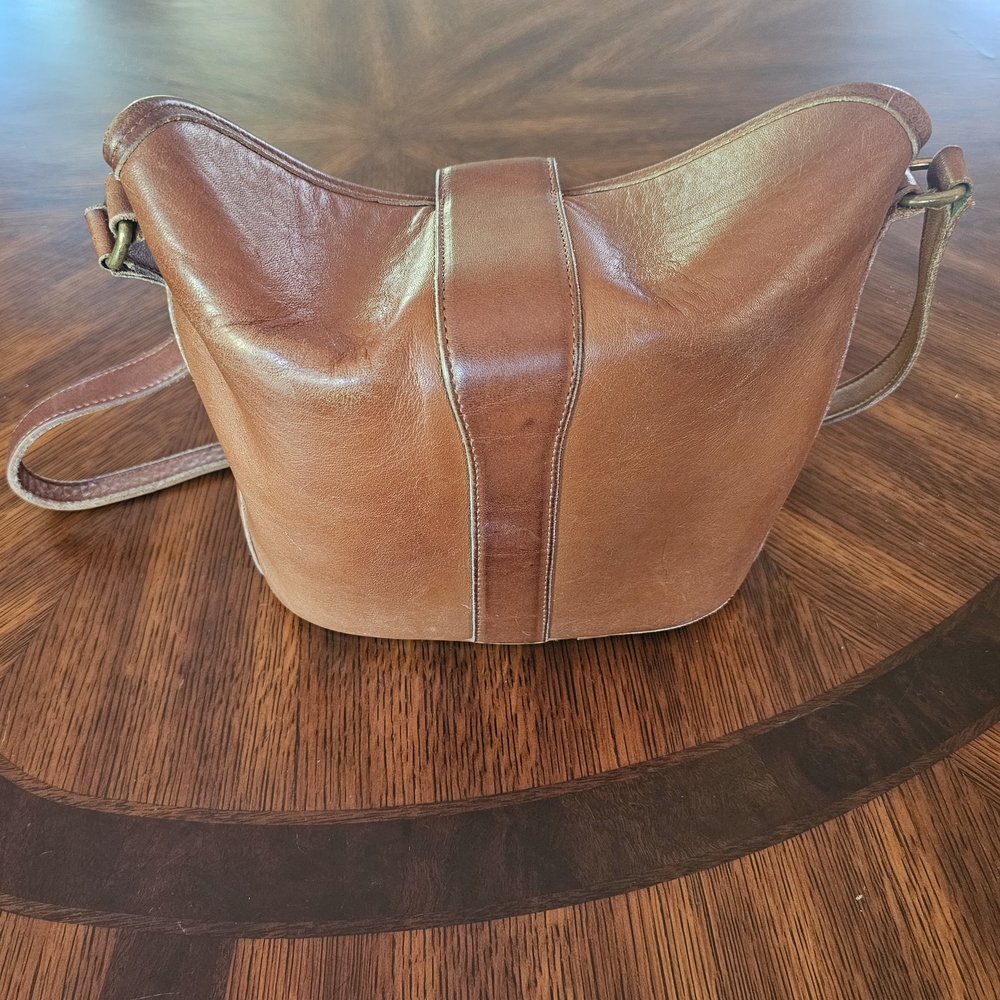 Coach Vintage Glove-Tanned Slouchy Brown Leather Crossbody Bag Made In USA - Picture 2 of 14